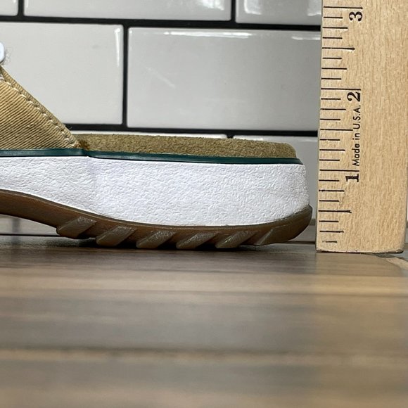 Clarks Women's Size 8 Shoes Tan Canvas Adjustable Comfort Slide Sandals - Picture 11 of 12